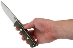 Bark River Bravo 1 LT CPM 3V Field Knife, Green Canvas Micarta -Knife Sales Store BRK07 127GNC 07 bark river