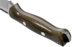 Bark River Bravo Squad Leader CPM 3V, Green Canvas Micarta -Knife Sales Store BRK07 222GCM 04 bark river knives