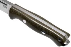 Bark River Bravo Squad Leader CPM 3V, Green Canvas Micarta -Knife Sales Store BRK07 222GCM 05 bark river knives