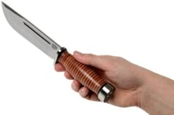 Bark River Quartermaster CPM 3V, Stacked Leather -Knife Sales Store BRK07 229SDL 06 bark river knives