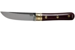 Bark River Kitsuné Tanto CPM 154, Burgundy Canvas Micarta Fixed Knife