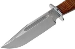 Bark River Teddy A2 Stacked Leather, Double Quillion Outdoor Knife -Knife Sales Store BRK08 114SLDQ 03 bark river knives