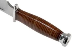 Bark River Teddy A2 Stacked Leather, Double Quillion Outdoor Knife -Knife Sales Store BRK08 114SLDQ 04 bark river knives