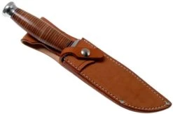 Bark River Teddy A2 Stacked Leather, Double Quillion Outdoor Knife -Knife Sales Store BRK08 114SLDQ 06 bark river knives