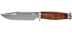 Bark River Teddy A2 Stacked Leather, Single Quillion Outdoor Knife