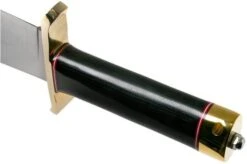 Bark River V-44 Bowie A2 Black Canvas Micarta, Brass Double Quillion, Bowie-knife -Knife Sales Store BRK08 231BKC BDQ 04 bark river knives