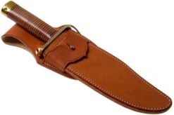Bark River V-44 Bowie A2 Stacked Leather, Brass Double Quillion, Bowie-knife -Knife Sales Store BRK08 231SDL BDQ 06 bark river knives