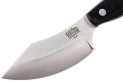 Bark River JX6 Companion A2, Black Canvas Micarta, Brown Sheath -Knife Sales Store BRK10 112BRKC 03 bark river brk10 112brkc 03