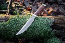 Bark River MACV-SOG Recondo Bowie CPM-154, Stacked Leather -Knife Sales Store BRK10 156SDL 20 sfeerfoto