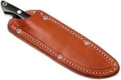 Bark River Mini Kalahari A2, Black Canvas Micarta, Brown Sheath -Knife Sales Store BRK12 012BRKC 07 bark river brk12 012brkc 07