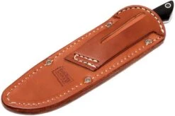 Bark River Mini Kalahari A2, Black Canvas Micarta, Brown Sheath -Knife Sales Store BRK12 012BRKC 08 bark river brk12 012brkc 08