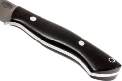 Bark River Kalahari Hunter A2, Black Canvas Micarta, Brown Sheath -Knife Sales Store BRK12 112BRKC 04 bark river brk12 112brkc 04