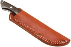Bark River Kalahari Hunter A2, Green Canvas Micarta, Red Liners, Brown Sheath -Knife Sales Store BRK12 112GNCRL 07 bark river brk12 112gncrl 07
