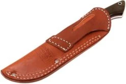 Bark River Kalahari Hunter A2, Green Canvas Micarta, Red Liners, Brown Sheath -Knife Sales Store BRK12 112GNCRL 08 bark river brk12 112gncrl 08