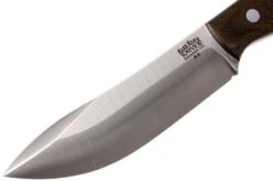 Bark River Kalahari Hunter A2, Green Canvas Micarta, Brown Sheath -Knife Sales Store BRK12 112GNC 03 bark river brk12 112gnc 03