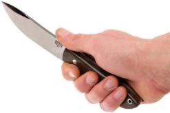 Bark River Kalahari Hunter A2, Green Canvas Micarta, Brown Sheath -Knife Sales Store BRK12 112GNC 06 bark river brk12 112gnc 06