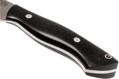 Bark River Sahara Hunter A2, Black Linen Micarta, Brown Sheath -Knife Sales Store BRK12 115BRKL 04 bark river brk12 115brkl 04