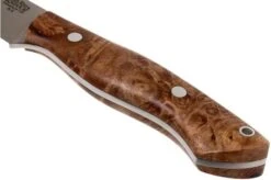 Bark River Sahara Hunter A2, Chechen Burl, Brown Sheath -Knife Sales Store BRK12 115CBRK1 04 bark river brk12 115cbrk1 04