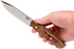 Bark River Sahara Hunter A2, Chechen Burl, Brown Sheath -Knife Sales Store BRK12 115CBRK1 06 bark river brk12 115cbrk1 06