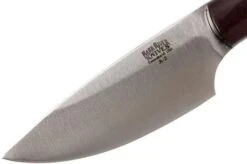 Bark River Kalahari Bushman A2, Maroon Linen Micarta, Brown Sheath -Knife Sales Store BRK12 116MNL 03 bark river brk12 116mnl 03