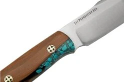 Bark River Ultra Lite Field Knife CPM 3V Gunmetal Texas Fence Post Mosaic Pins, Bushcraft Knife -Knife Sales Store BRK14 121GTFPMP 05 barkriver