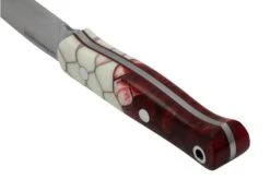 Bark River Ultra Lite Field Knife CPM 3V Ruby Frost Dragonscale Red Liner, Bushcraft Knife -Knife Sales Store BRK14 121RFD 04 barkriver