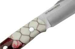 Bark River Ultra Lite Field Knife CPM 3V Ruby Frost Dragonscale Red Liner, Bushcraft Knife -Knife Sales Store BRK14 121RFD 05 barkriver