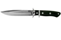 Bark River Smoke Jumper CPM 3V Black Canvas Micarta, Double Quillion Subhilt Outdoor Knife